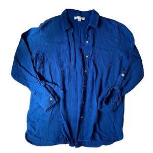 Anne Klein Deep Blue Shirt Jacket